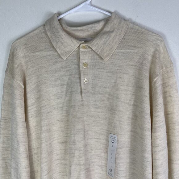 Turnbury Men’s Extra Fine Merino Wool Popover Sweater L Grandpa Literary Preppy - Picture 2 of 11